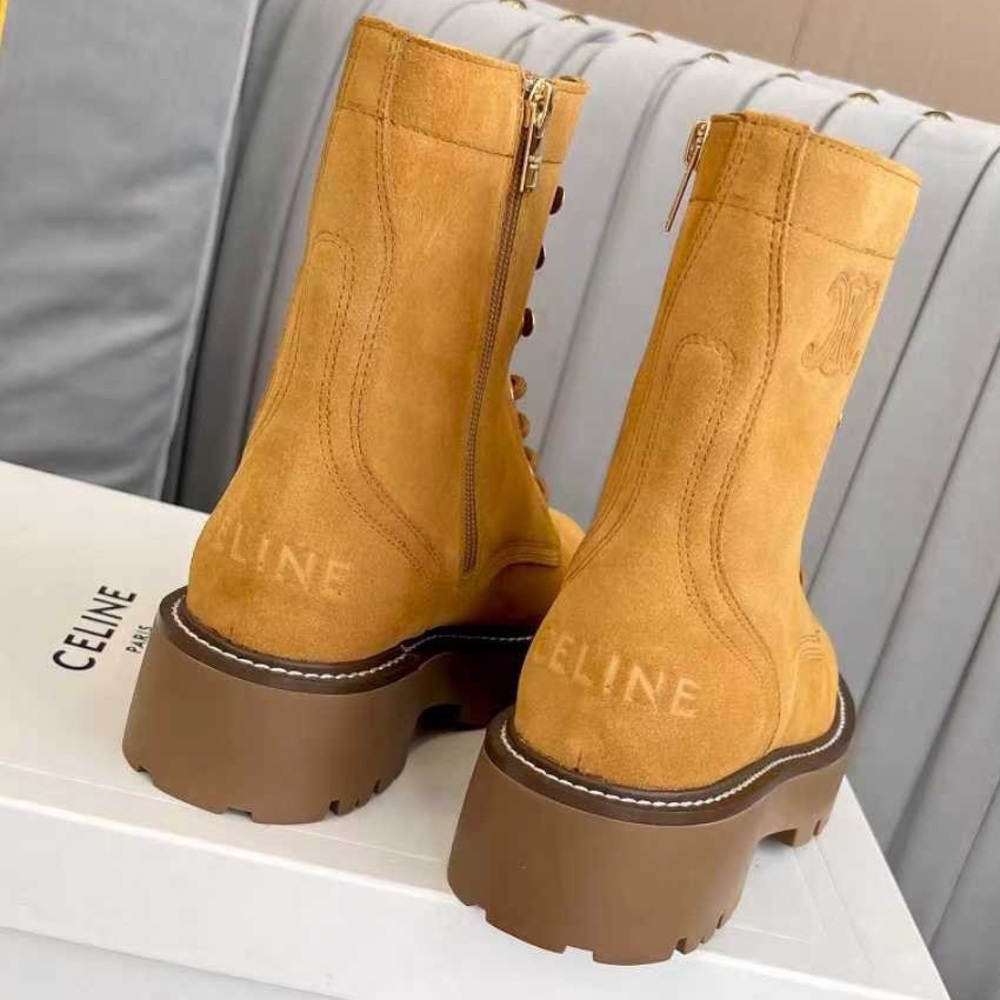 💰 Women's Celine Yellow Combat Boots, Like-New✨ - Picture 5 of 7